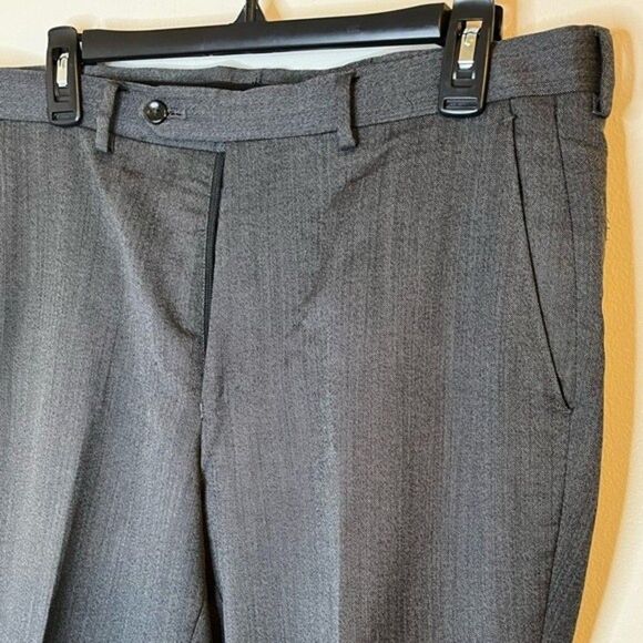 Jos. A. Banks Executive Collection Tailored Fit Gray Dress Pants Size 34 Waist - Picture 2 of 8